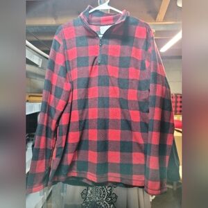 Buffalo plaid quarter zip pullover